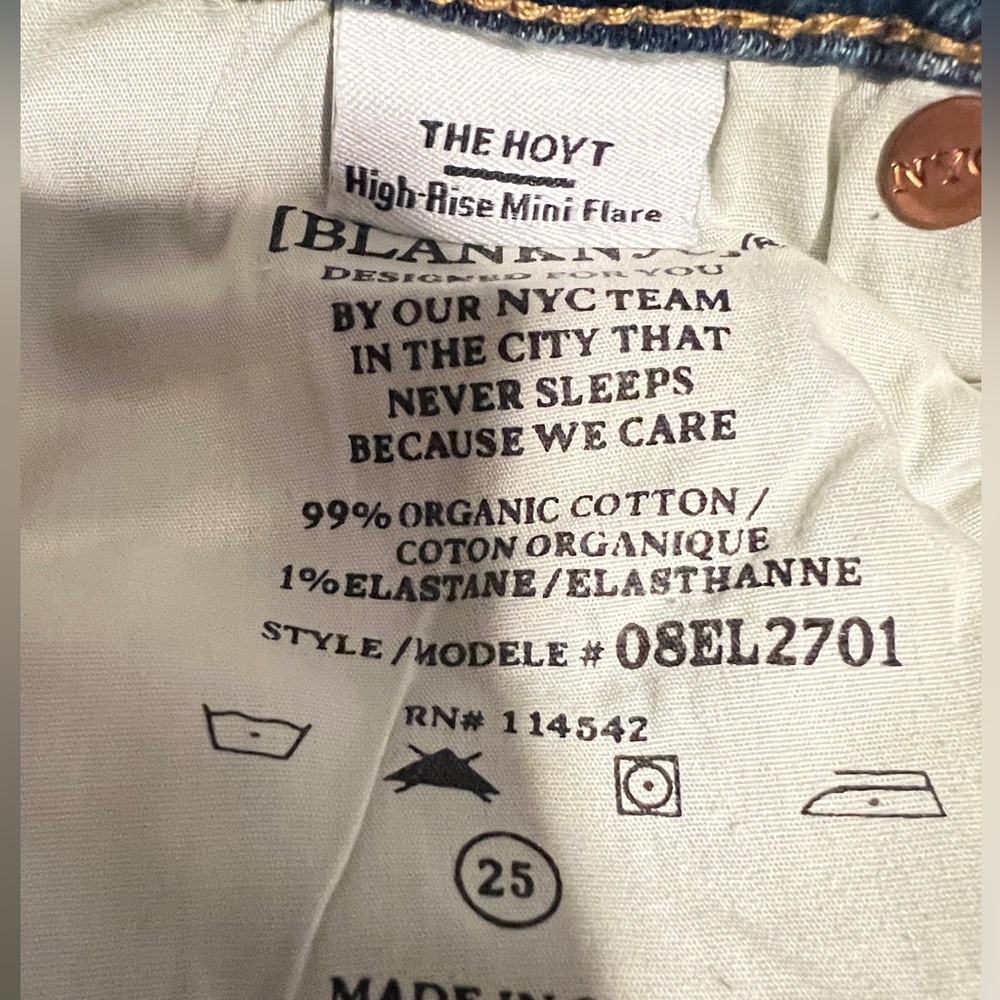 Blank NYC NWT high rise mini flare jeans size 25 - Picture 9 of 9